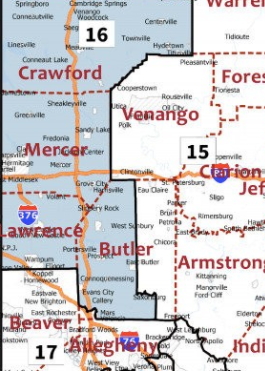 butler county map New Map Splits Butler County Into 3 Districts Wisr 680 Am